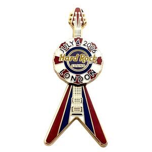 Hard Rock Cafe Casino London Fourth of July 4 2006 Guitar Pin Advertise Souvenir